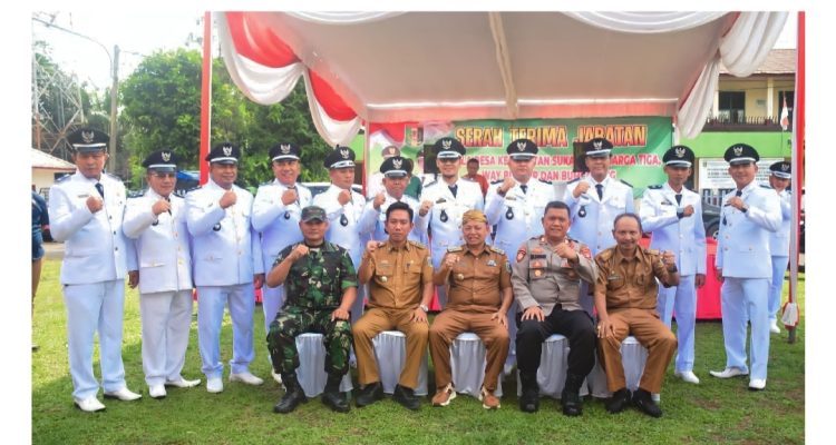 Bupati Dawam Sertijab Empat Kepala Desa di Kecamatan Sukadana