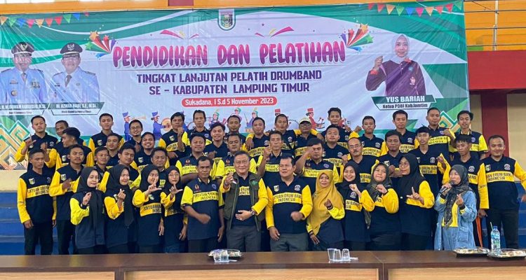 Gaet PDBI, Disparpora Tingkatkan Kemampuan Pelatih Drumband di Lampung Timur