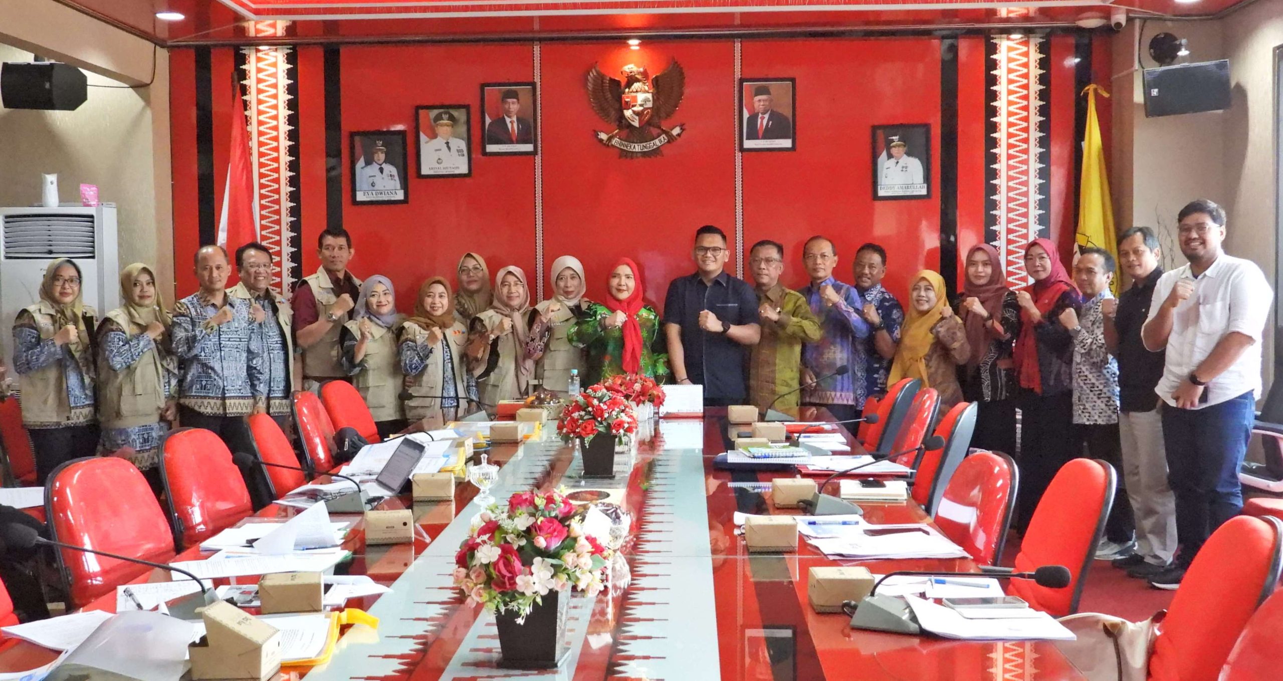Walikota Eva Dwiana Sambut kenker TIM TPUPPD Provinsi