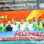 Bupati Lamtim Lepas Tim Sepak Bola Persilamtim U-17 Piala Soeratin di Surabaya