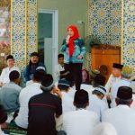 Walikota Bandar Lampung, Eva Dwiana saat mengikuti Safari Ramadan. Foto ; Ist