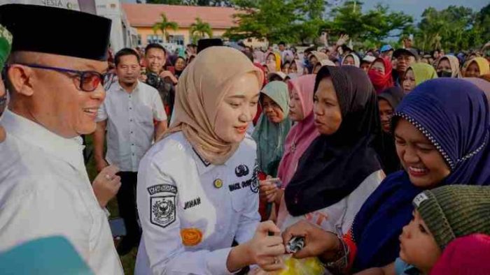 Wagub Jihan Tinjau Pasar Murah di Lamteng